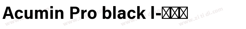Acumin Pro black l字体转换